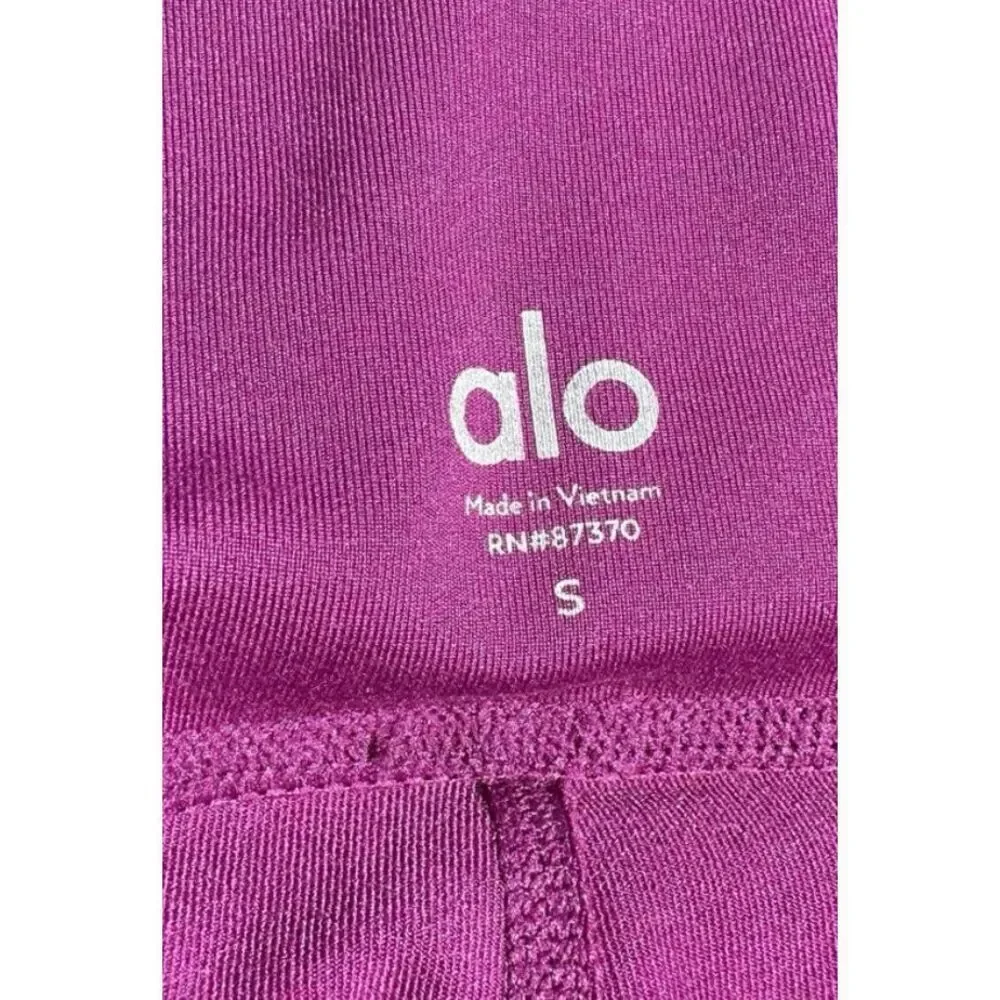 Alo Yoga High Waisted Patina Yoga Pants Activewear Leggings Capris Purple Small